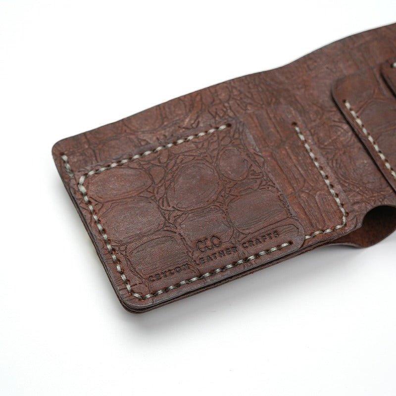 Hugo Brown - Crock Embossed Cow Leather - Ceylon Leather Crafts