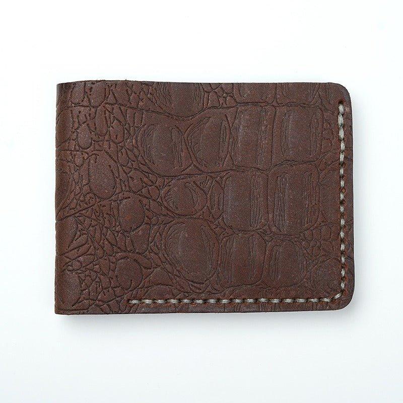 Hugo Brown - Crock Embossed Cow Leather - Ceylon Leather Crafts