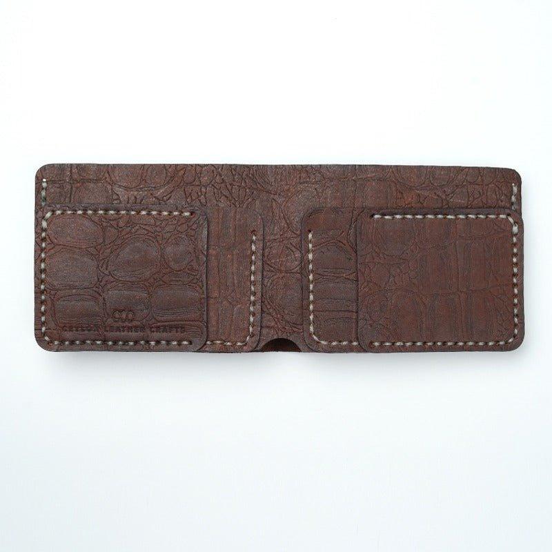 Hugo Brown - Crock Embossed Cow Leather - Ceylon Leather Crafts