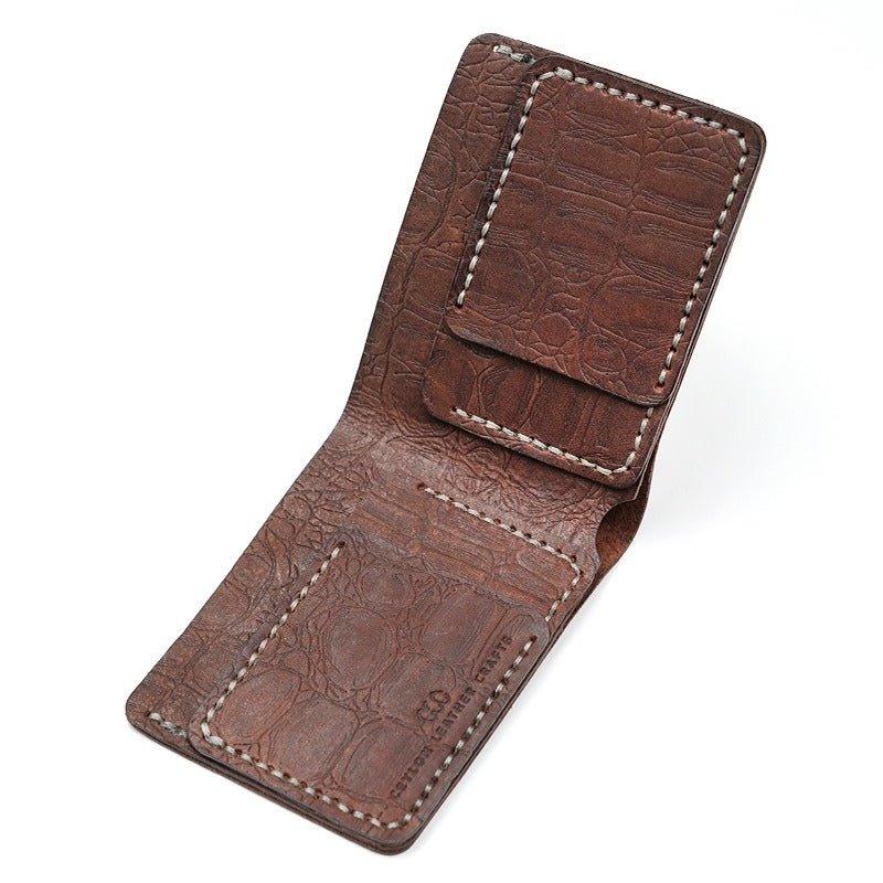 Hugo Brown - Crock Embossed Cow Leather - Ceylon Leather Crafts