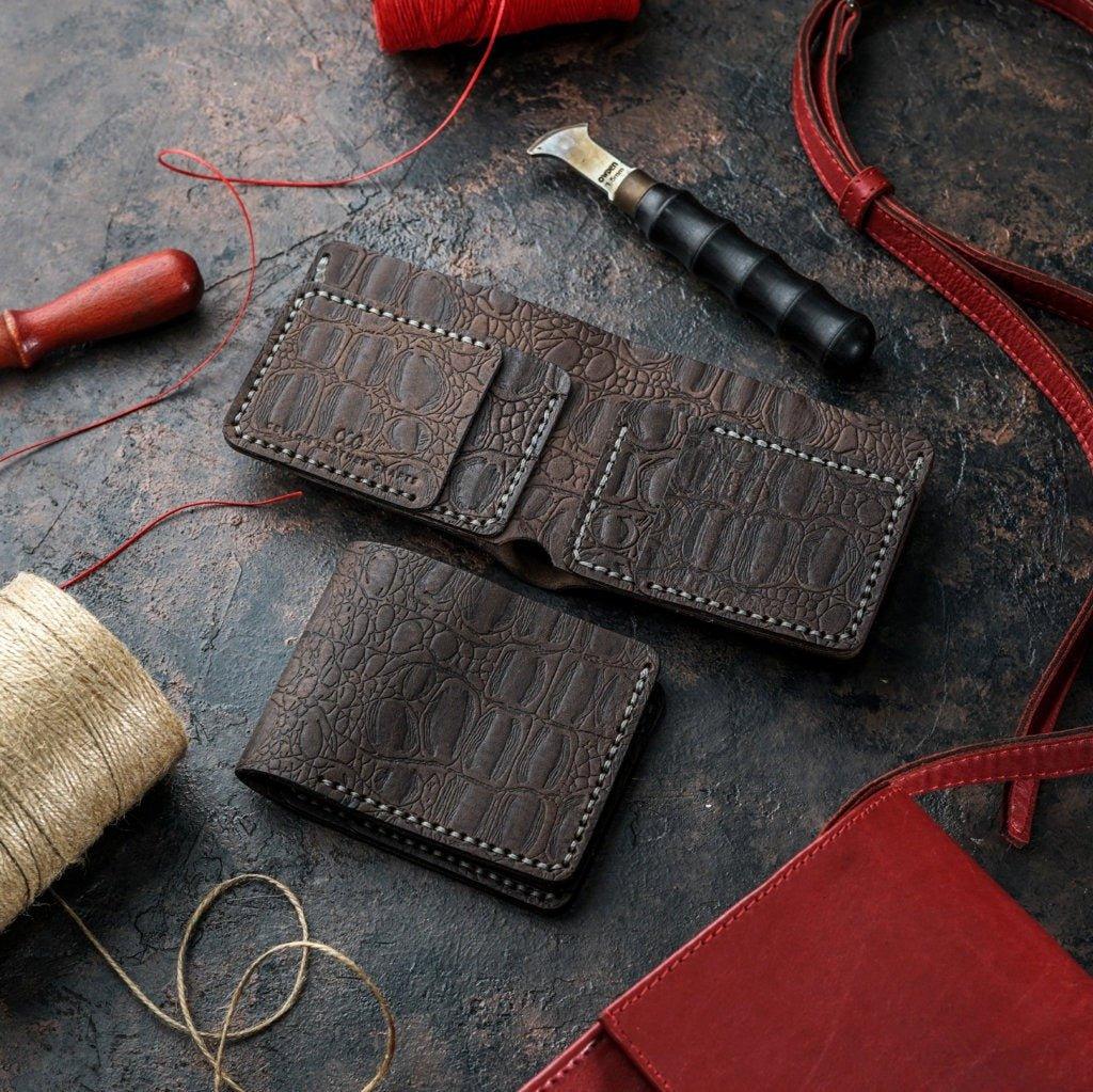 Hugo Crock Print Dark Brown - Ceylon Leather Crafts