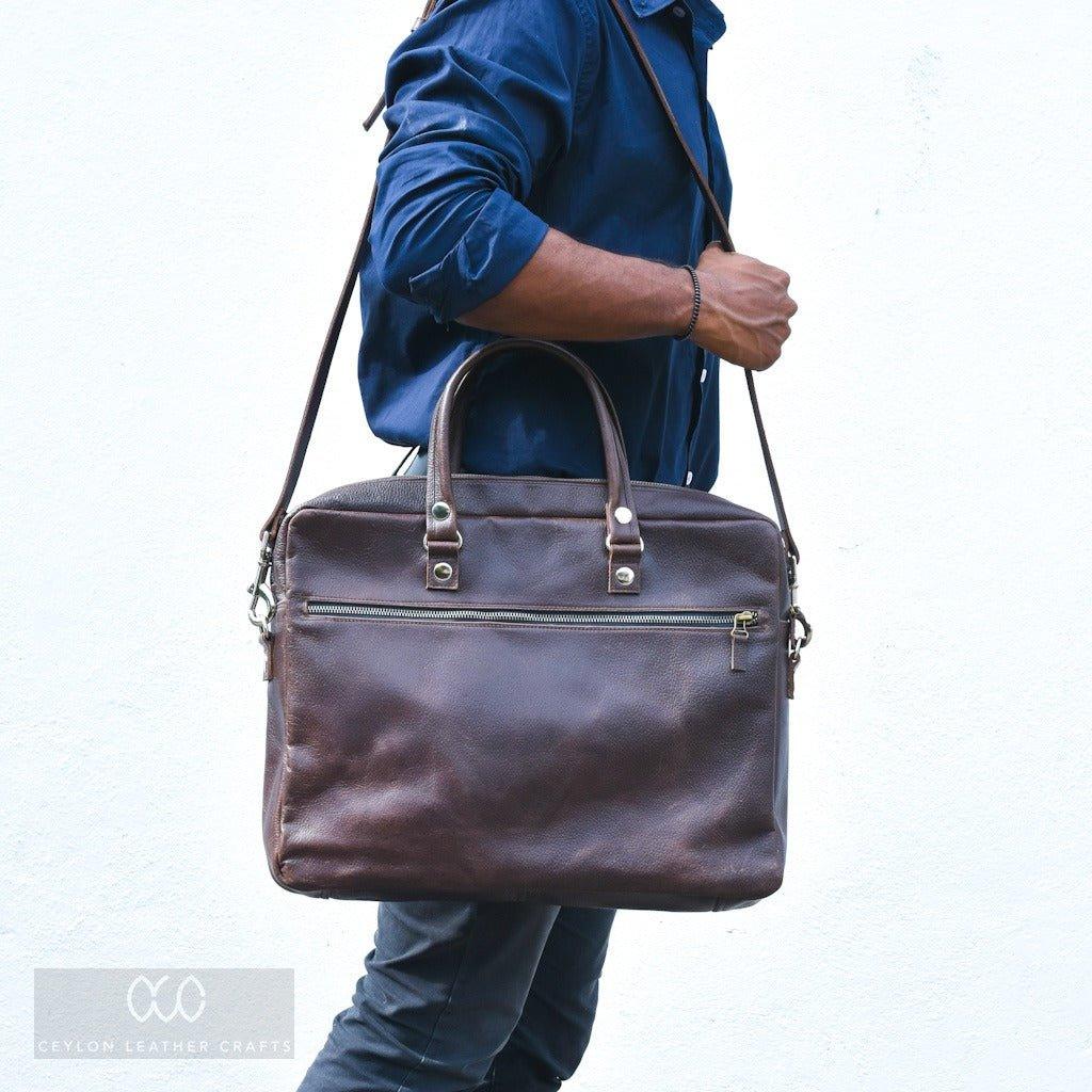 Jobe side bag - Vintage brown - Ceylon Leather Crafts