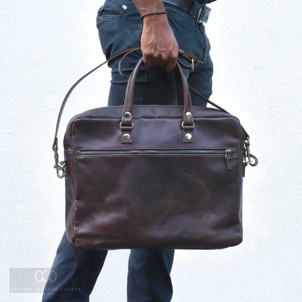 Jobe side bag - Vintage brown - Ceylon Leather Crafts