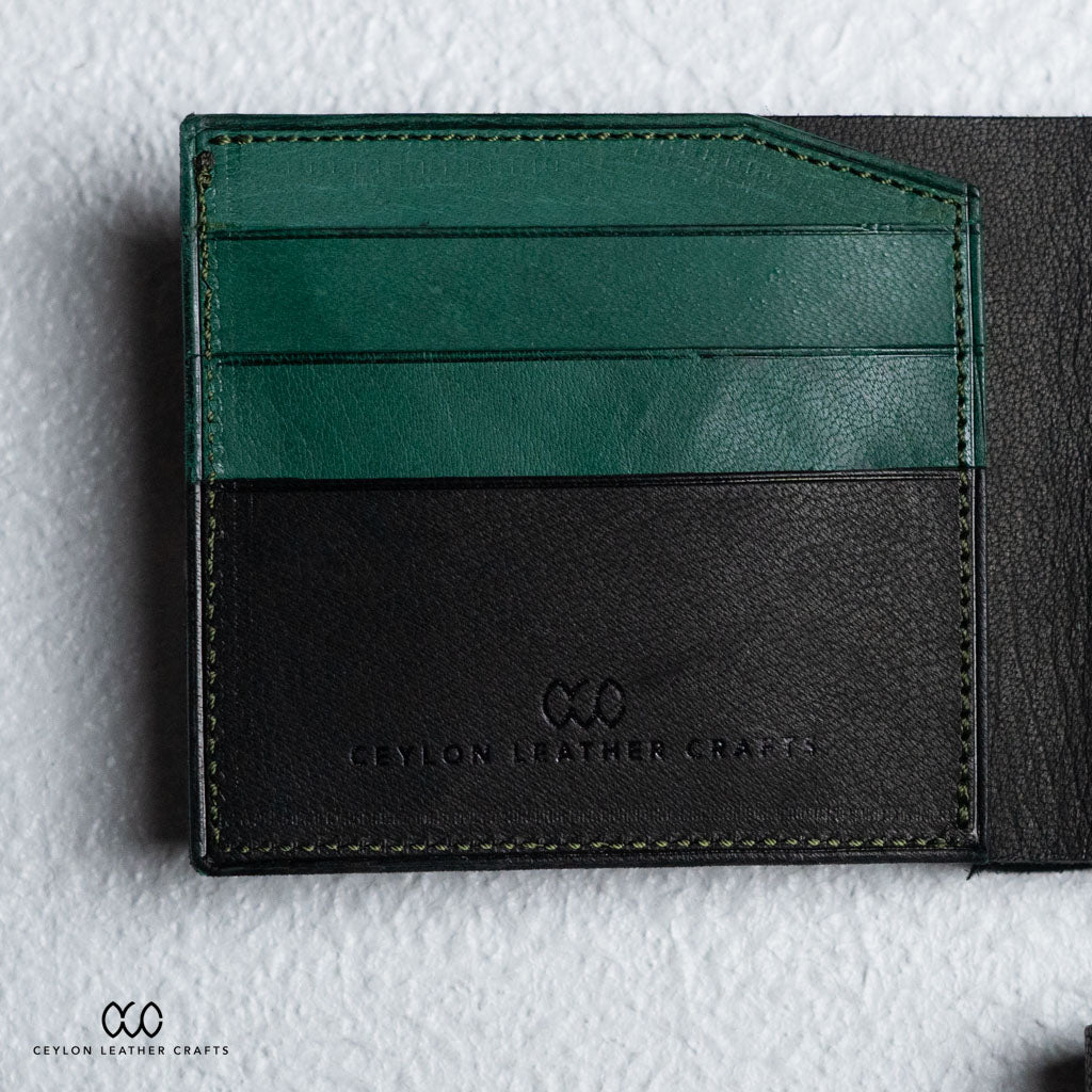Levi Black Green - Goat Leather - Ceylon Leather Crafts